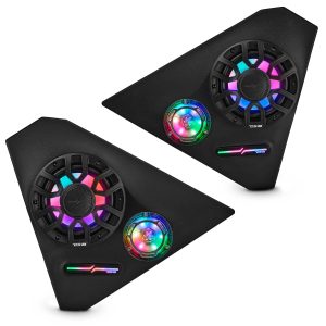 DS18 SLG-FKP6LDV2 Polaris Slingshot Front Kick Panel Speaker Pods Loaded | 2 x NXL-IQ6/BK & 2 x PRO-TW1LD and Digital LED Lights | 2015 - C…