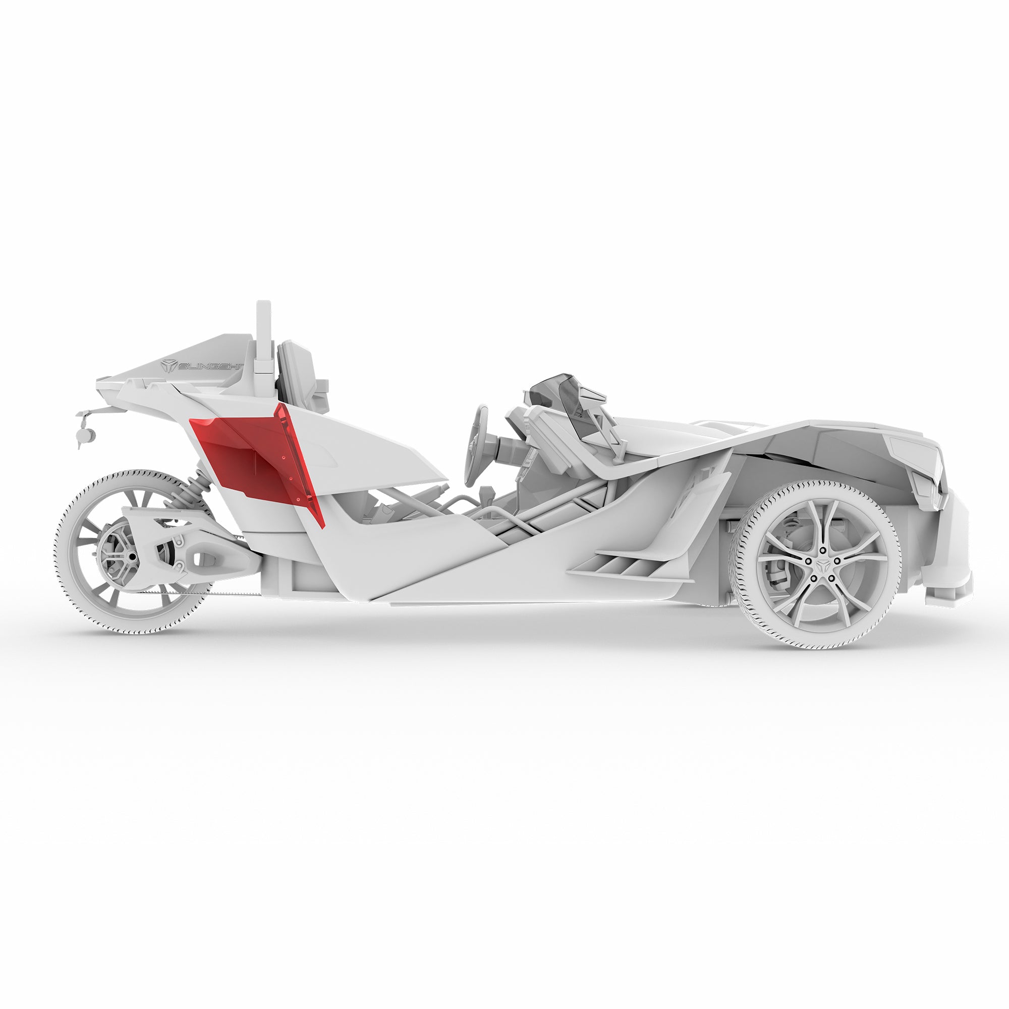 DS18 SLG-RSUB10 Polaris Slingshot Rear 10" Subwoofer Empty Enclosure - Fits Either Passenger or Driver Side | 2015 - Current