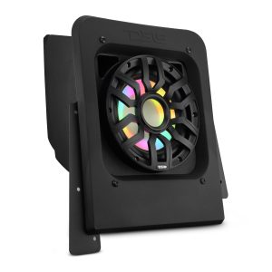 DS18 SLG-RSUB10LDV2 Polaris Slingshot Rear Subwoofer Enclosure Loaded with NXL-IQSUB10/BK and Digital LED Lights | Fits Either Passenger or…