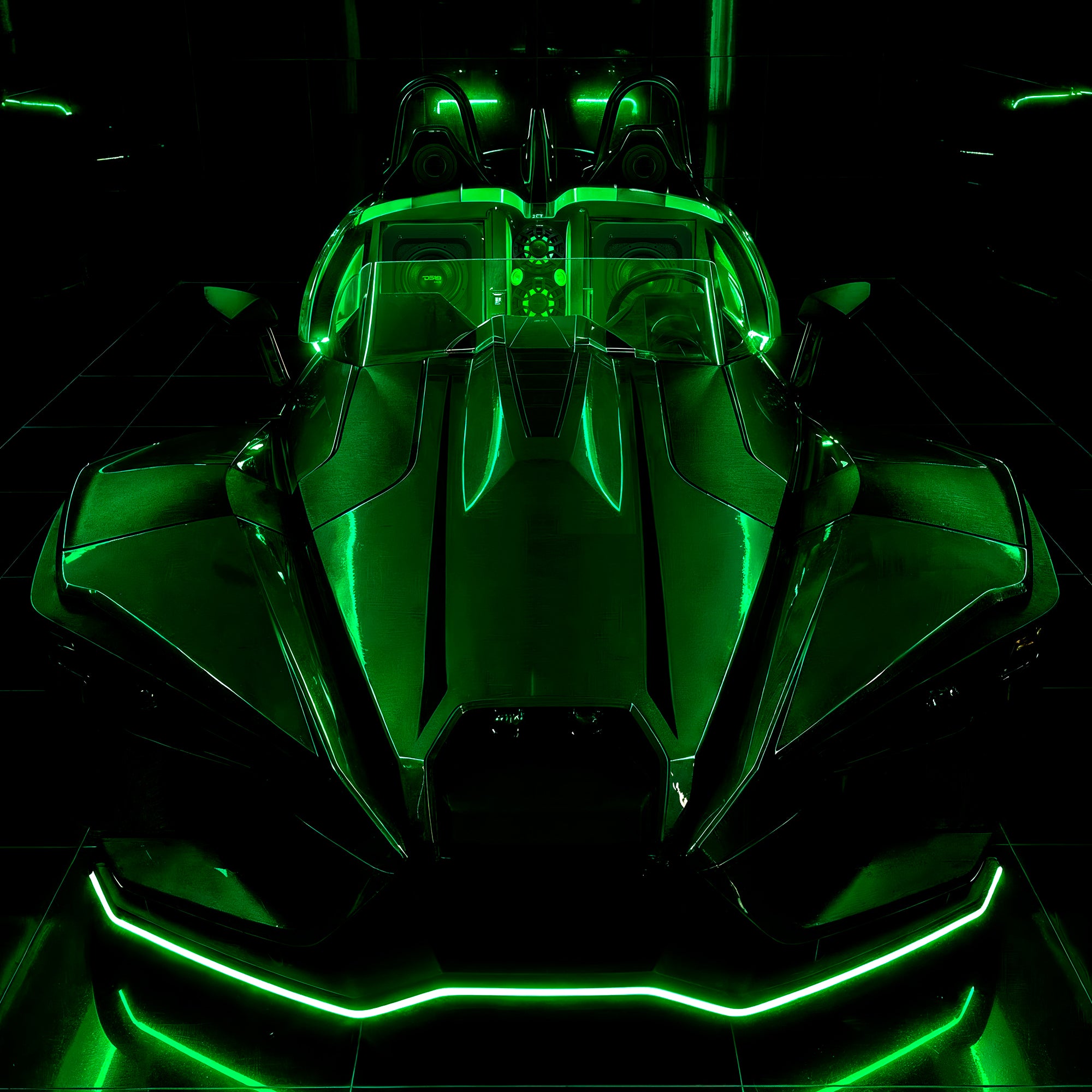 DS18 SLG-RSUB10XLLD Polaris Slingshot Loaded Rear Sealed 10" Subwoofer Enclosure | Fits Either Passenger or Driver Side | 2015 - Current