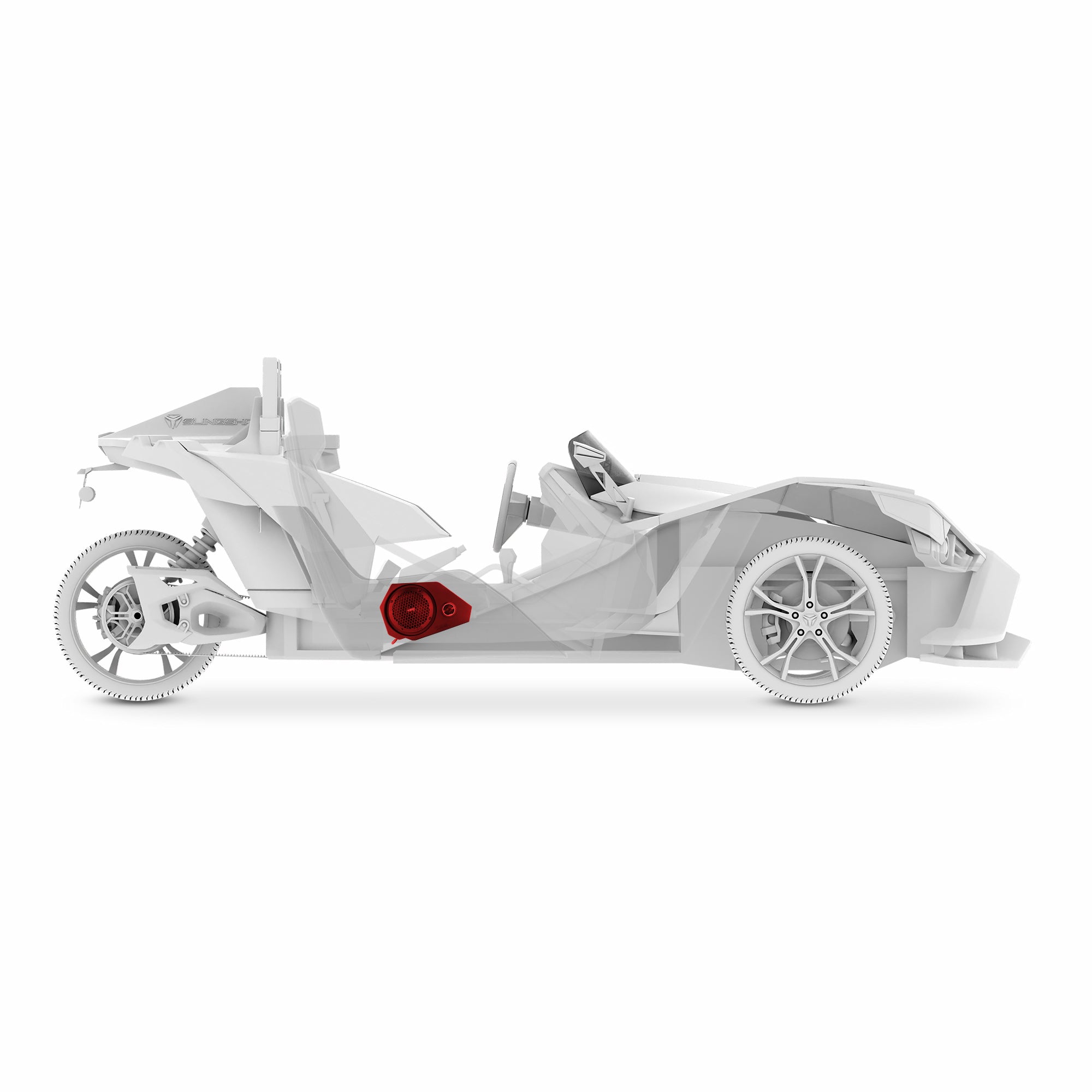 DS18 SLG-SP6 Polaris Slingshot Side Panel Empty Enclosure fits 2 x 6.5" Speakers & 2 x 1.7” Tweeters | 2015 - 2019