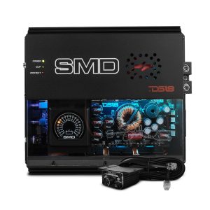 DS18 SMD-2000.1D SMD Monoblock Amplifier with VM-1 Voltmeter and Digital LED Lights 2000W RMS at 1-ohm - Steve Meade Designs