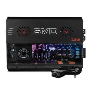 DS18 SMD-300.4AB SMD 4-Channel Class AB Amplifier with VM-1 Voltmeter and Digital LED Lights 4 x 300W at 2-Ohm - Steve Meade Designs