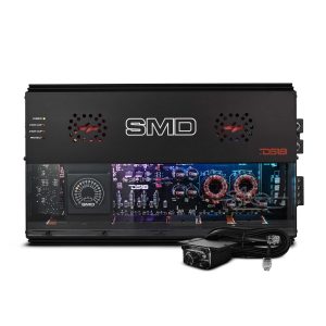 DS18 SMD-500.4AB SMD 4-Channel Class AB Amplifier with VM-1 Voltmeter and Digital LED Lights 4 x 500W at 2-Ohm - Steve Meade Designs