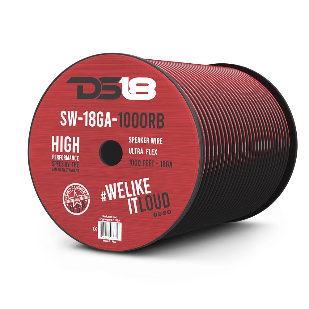 DS18 SW-18GA-1000RB 18-GA Speaker Wire 1000 Feet Red