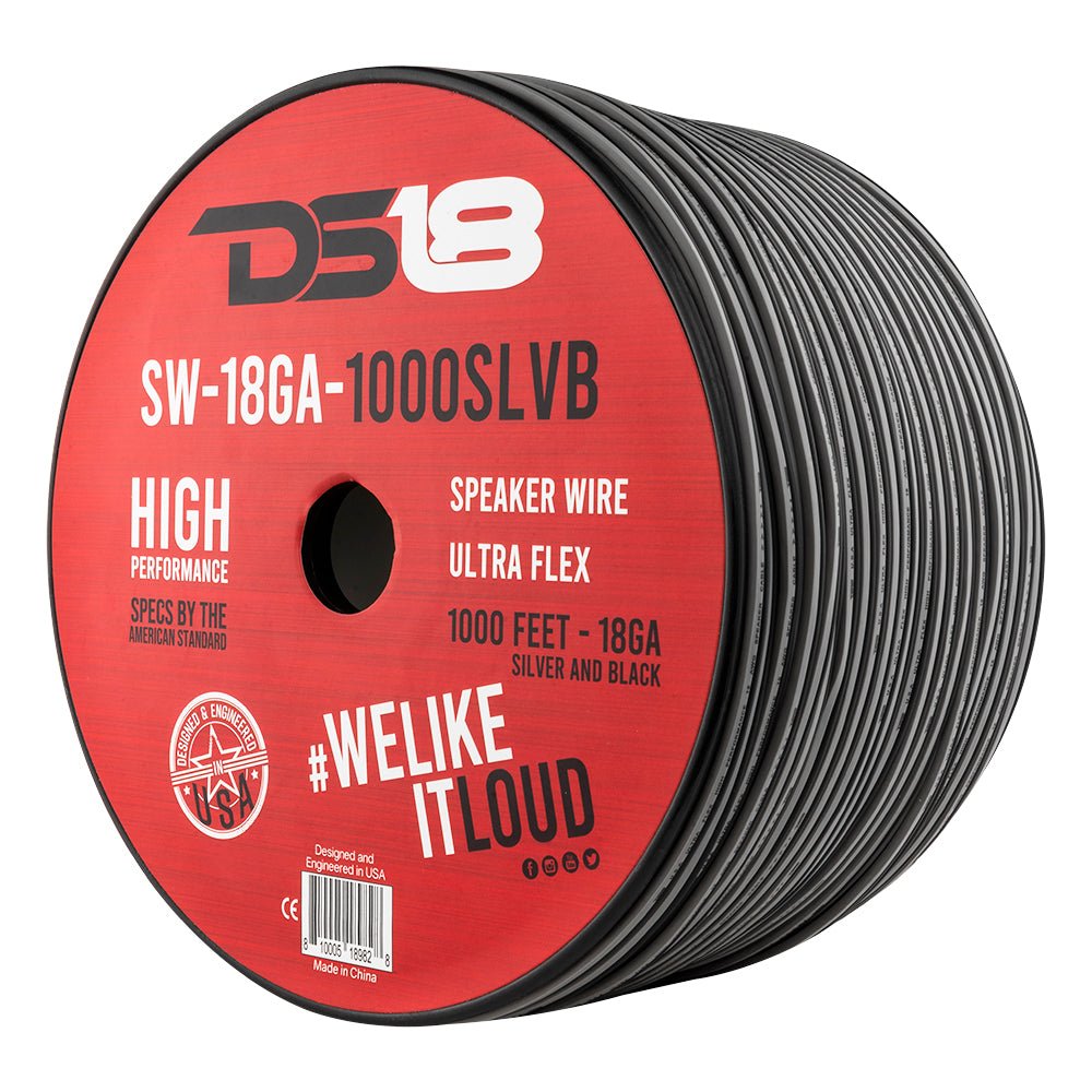 DS18 SW-18GA-1000RB 18-GA Speaker Wire 1000 Feet Red