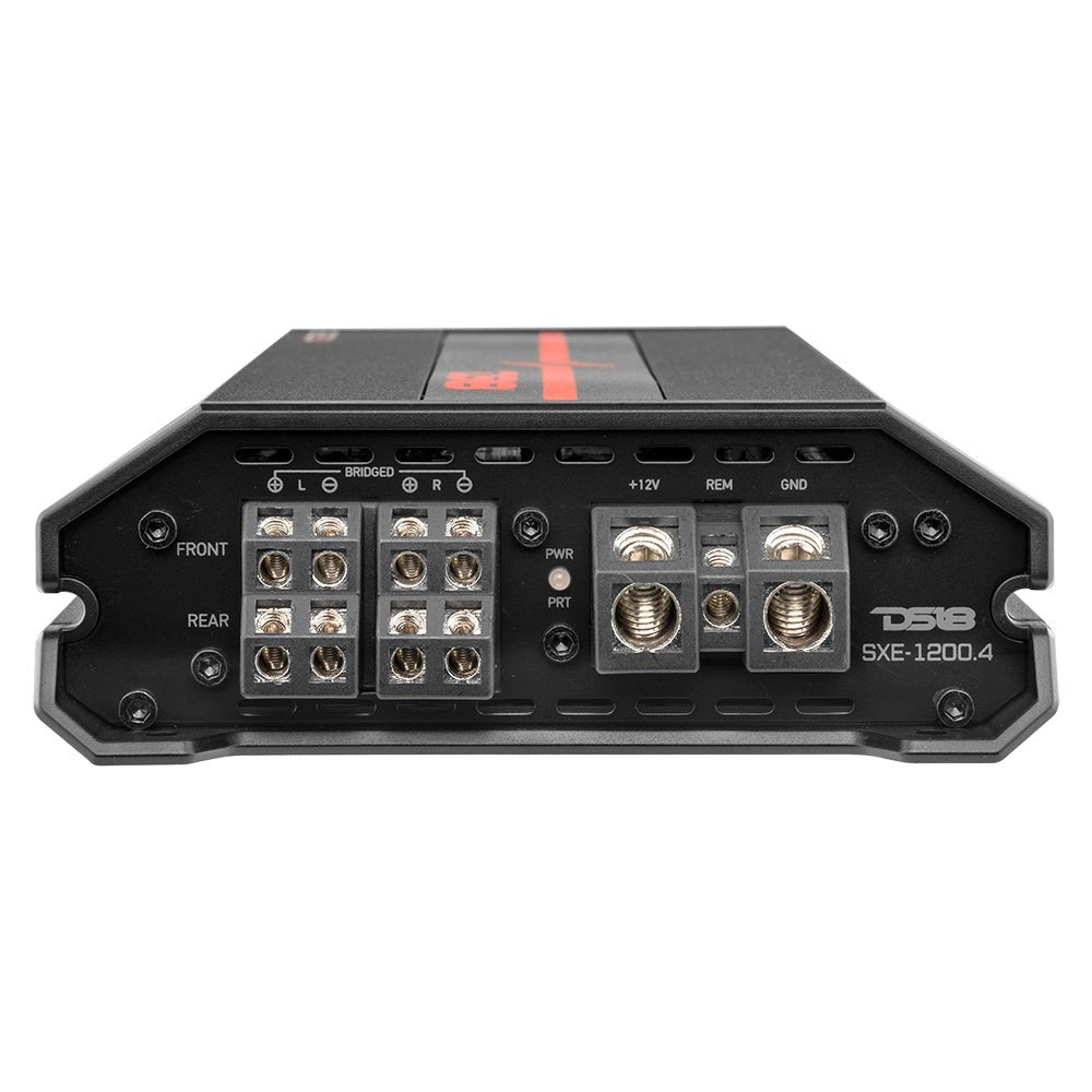 DS18 SXE-1200.4/BK SXE Class A/B 4-Channel Full-Range Amplifier 4 x 60 RMS @ 4-Ohm 1200 Watts