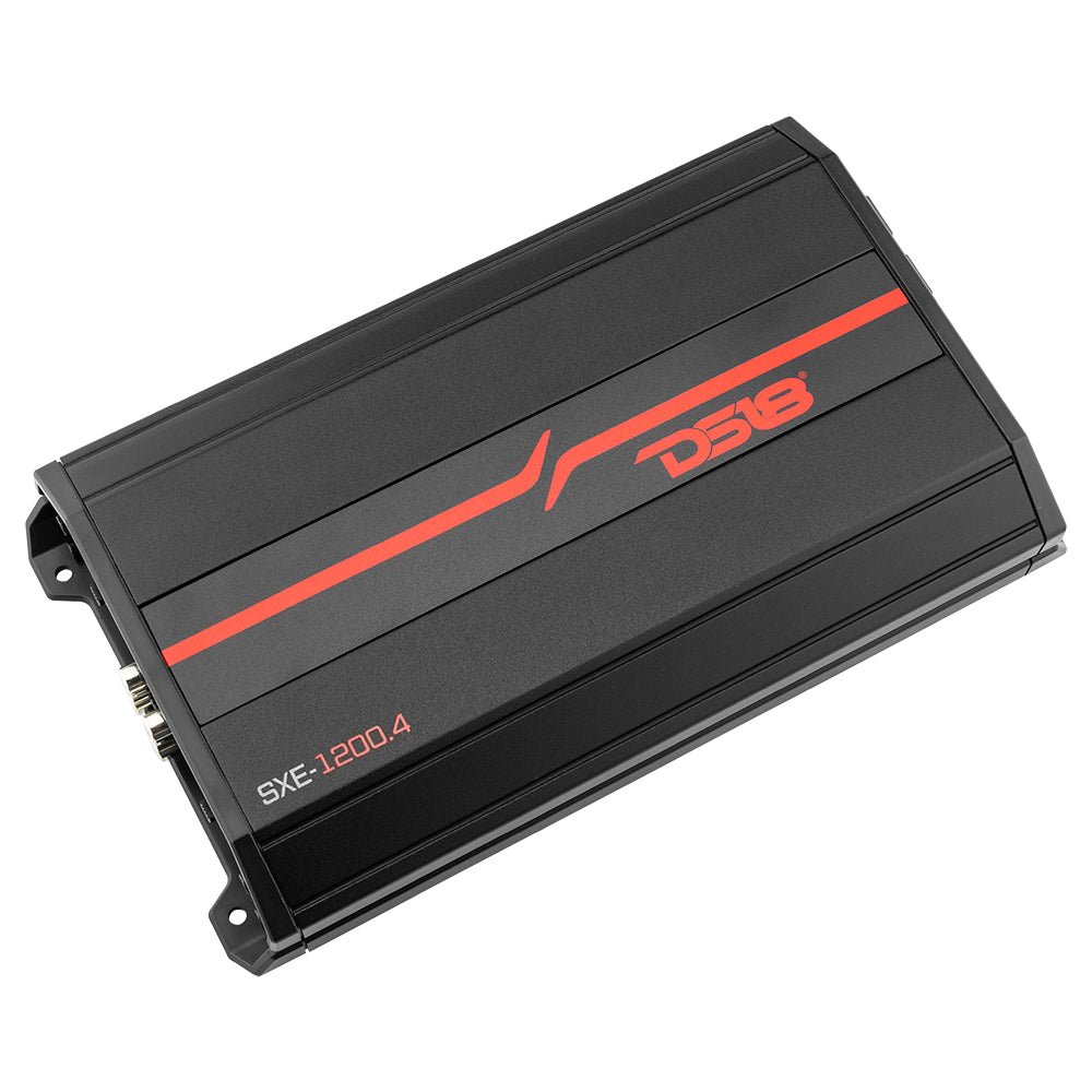 DS18 SXE-1200.4/BK SXE Class A/B 4-Channel Full-Range Amplifier 4 x 60 RMS @ 4-Ohm 1200 Watts