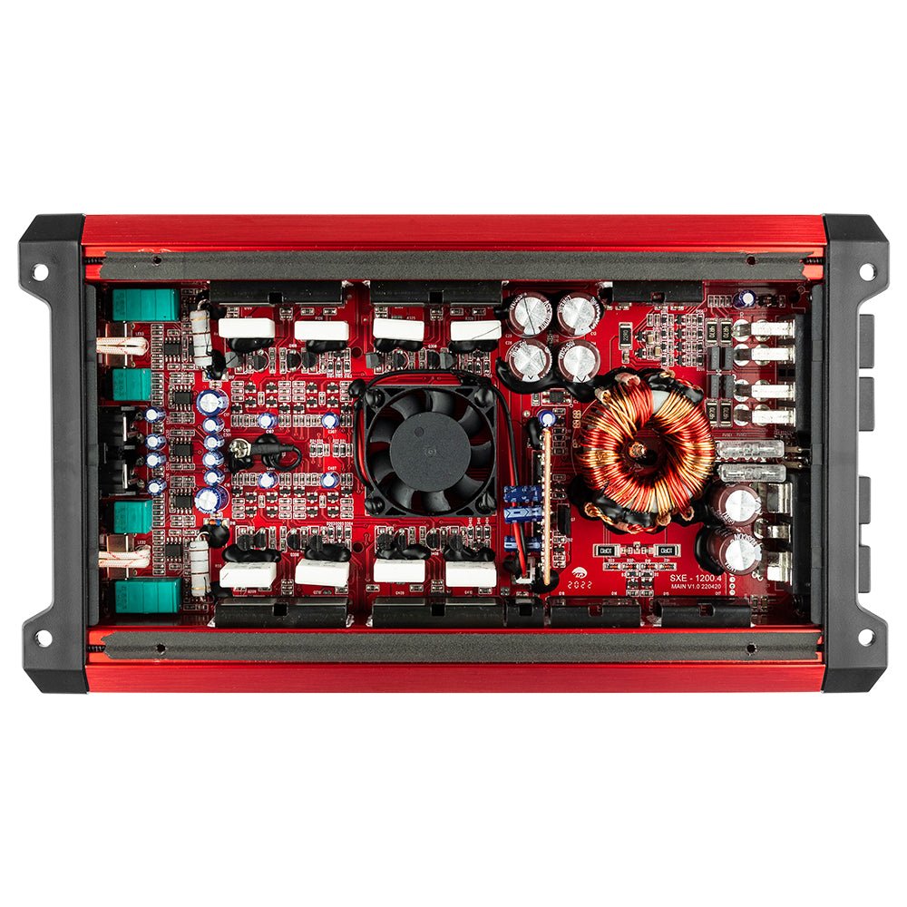 DS18 SXE-1200.4/RD SXE Class A/B 4-Channel Full-Range Amplifier 4 x 60 RMS @ 4-Ohm 1200 Watts