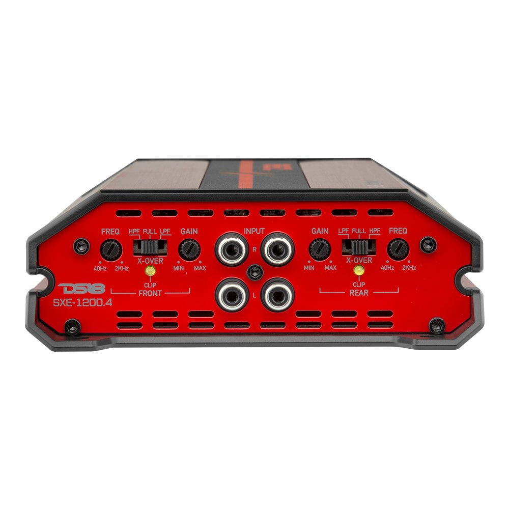 DS18 SXE-1200.4/RD SXE Class A/B 4-Channel Full-Range Amplifier 4 x 60 RMS @ 4-Ohm 1200 Watts