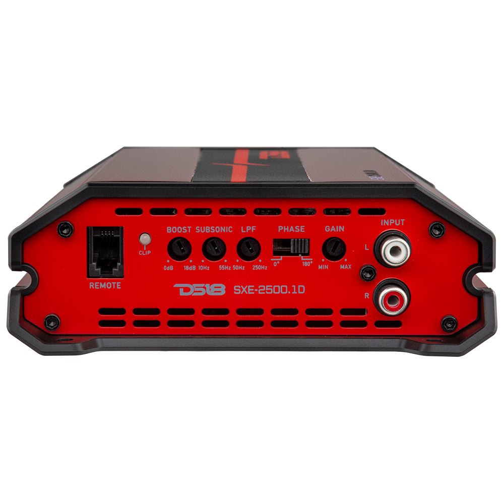 DS18 SXE-2500.1D/RD SXE Class D 1-Channel Amplifier 1 x 800 Watts RMS @ 1-Ohm 2500 Watts