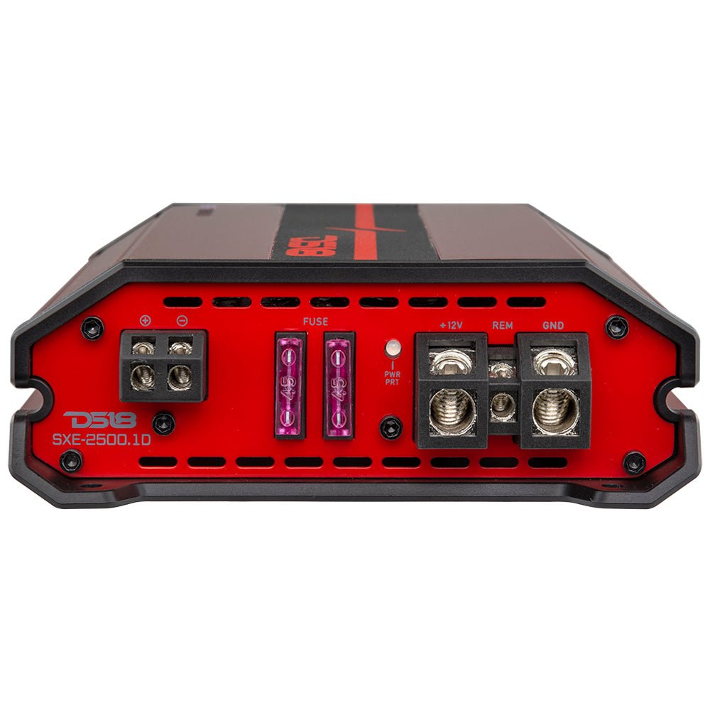 DS18 SXE-2500.1D/RD SXE Class D 1-Channel Amplifier 1 x 800 Watts RMS @ 1-Ohm 2500 Watts
