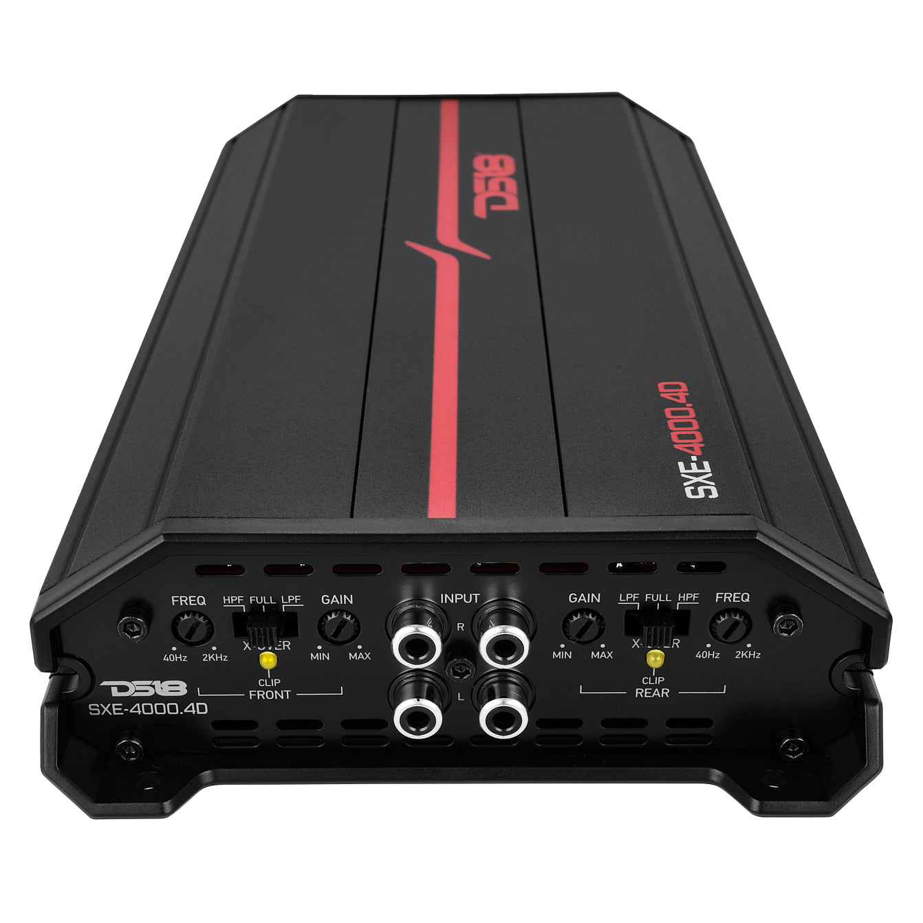 DS18 SXE-4000.4D/BK SXE Class D 4-Channel Full-Range Amplifier 4 x 275 RMS @ 4-Ohm 4000 Watts