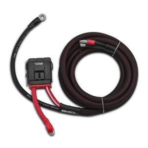 DS18 UTV-KIT4-2DR UTV 4-Gauge Power Harness Kit – 8ft Power & Ground Cables with Water-Resistant Fuse Holder for 2-Door UTVs