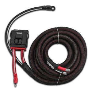DS18 UTV-KIT4-4DR UTV 4-Gauge Power Harness Kit – 12ft Power & Ground Cables with Water-Resistant Fuse Holder for 4-Door UTVs