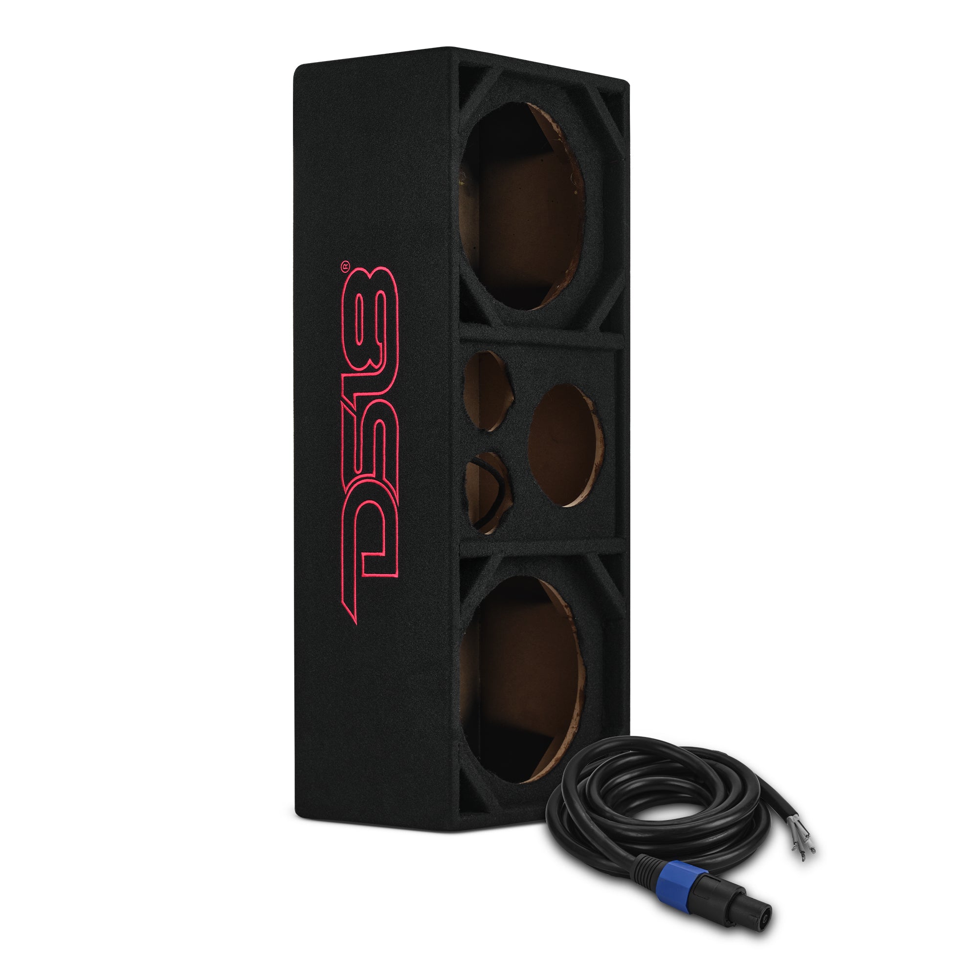 DS18 VOC10PRO Dual 10” + Dual 4” Tweeter + 2” Driver Ported Empty Voceteo Enclosure | Speakon-Ready