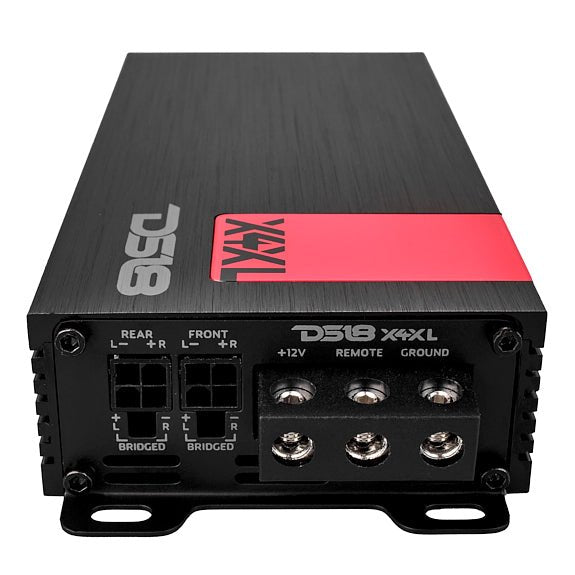DS18 X4XL X 4-Channel Ultra Compact Class D Amplifier 4 x 120 Watts Rms @ 4-ohm