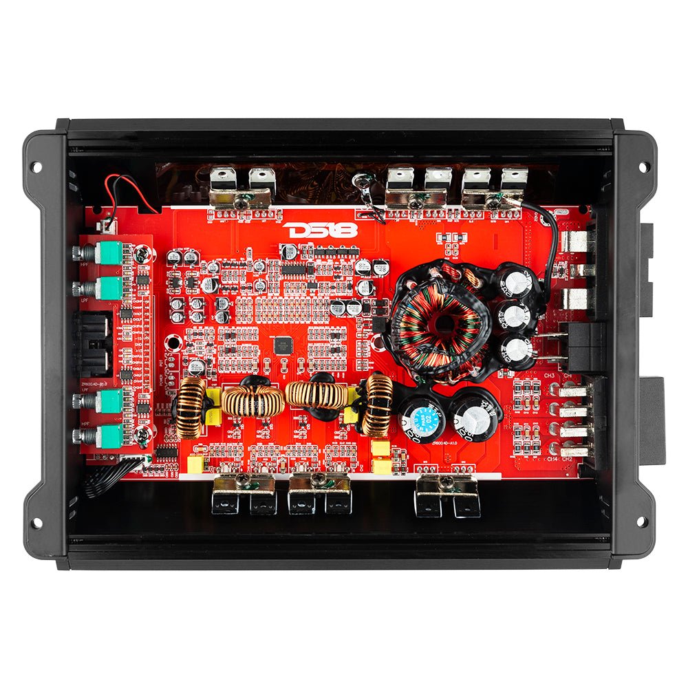 DS18 ZR600.4D ZR 4-Channel Class D Amplifier 4 x 150 Watts Rms @ 4-ohm