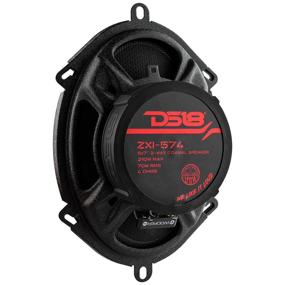 DS18 ZXI-574 ZXI 5x7" 2-Way Coaxial Speakers with Kevlar Cone | 70 Watts Rms 4-Ohm