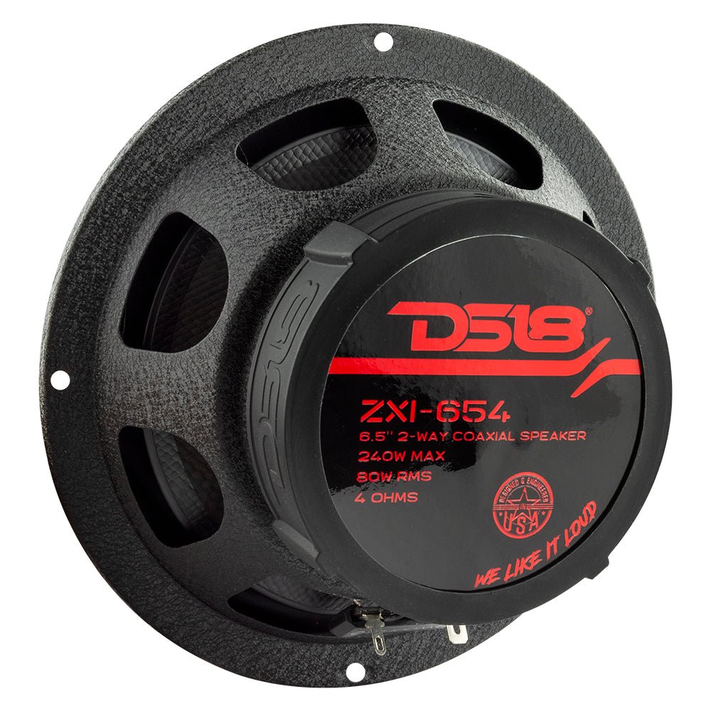 DS18 ZXI-654 ZXI 6.5" 2-Way Coaxial Speakers with Kevlar Cone | 80W RMS 4-Ohm