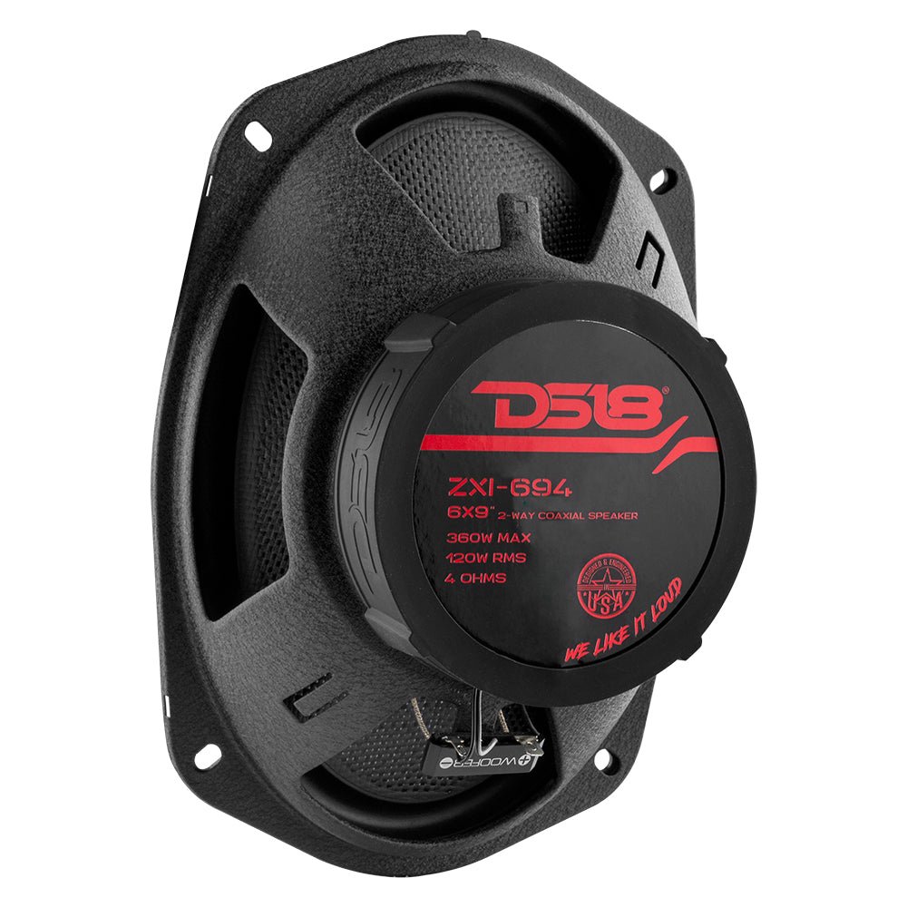 DS18 ZXI-694 ZXi 6x9" 2-Way Coaxial Speakers with Kevlar Cone | 120W RMS 4-Ohm