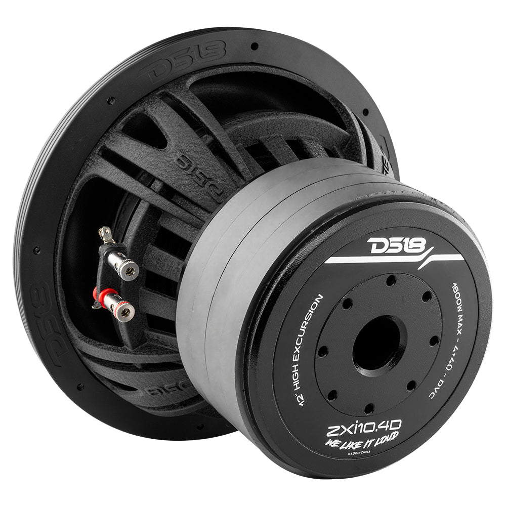 DS18 ZXI10.4D ZXI 10" High Excursion Subwoofer Quad Stacked Magnets | 800W RMS DVC 4-Ohm
