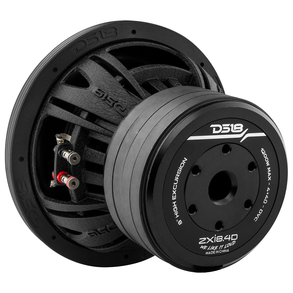 DS18 ZXI8.4D ZXI 8" High Excursion Subwoofer Quad Stacked Magnets | 600W RMS DVC 4-Ohm