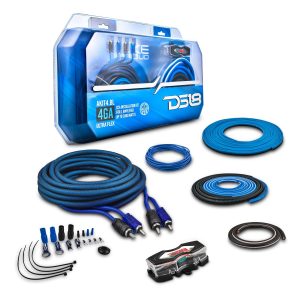 DS18 AKIT4.BL 4-GA Amplifier Installation Wiring Kit - Blue