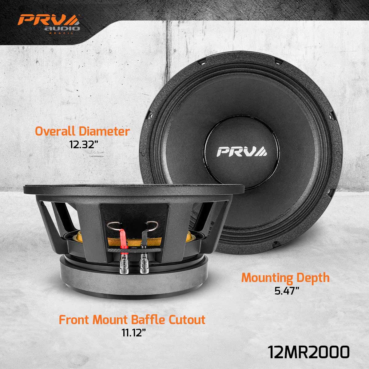 PRV 12 inch 8 Ohm Mid Range Speaker PRV-12MR2000 - Image 4