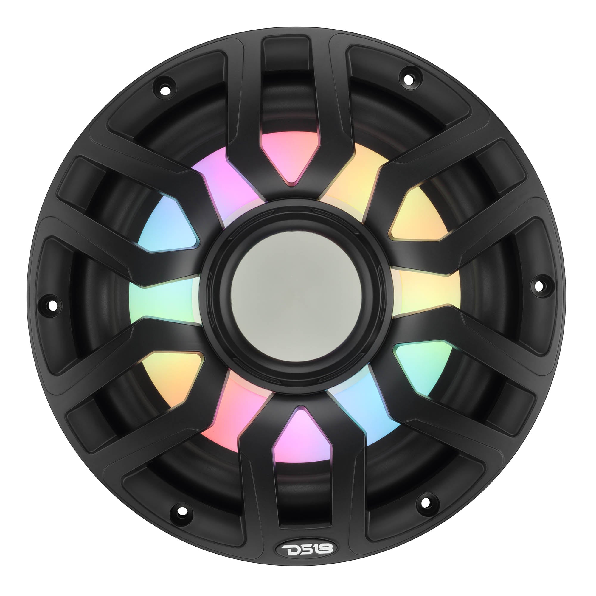 DS18 NXL-IQ10.2SUB/BK 10" NXL-iQ Marine Subwoofer with Digital LED Lights - 500W RMS 2-Ohm SVC, Black - Image 2