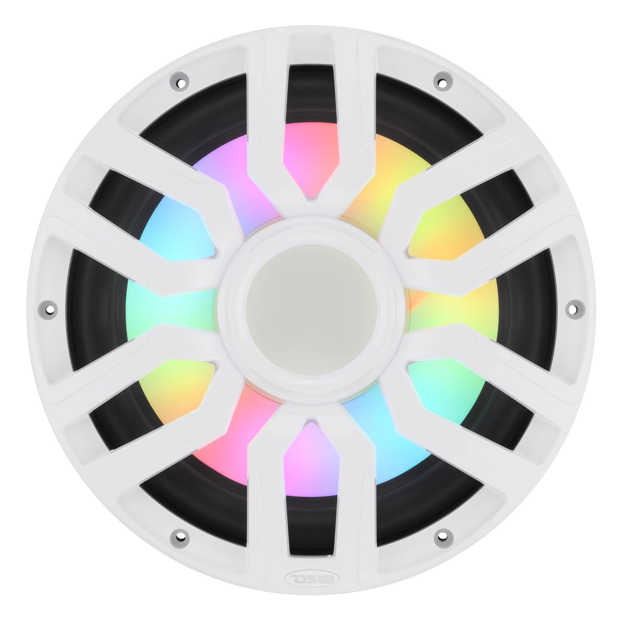 DS18 NXL-IQ12.2SUB/WH 12" NXL-iQ Marine Subwoofer with Digital LED Lights - 600W RMS 2-Ohm SVC, White - Image 2