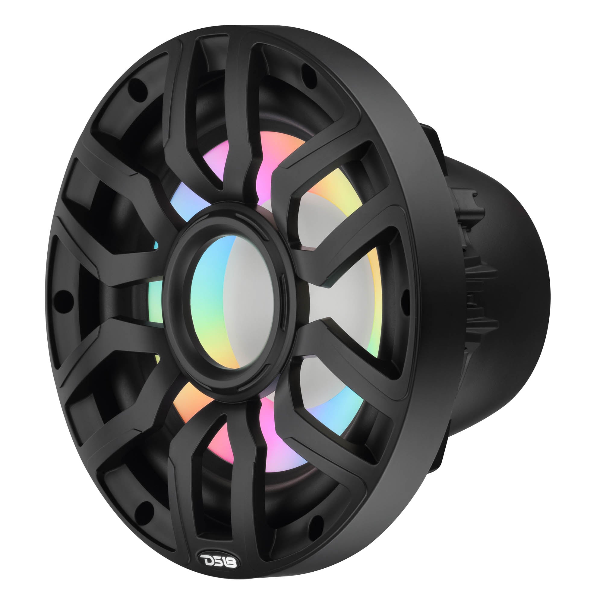 DS18 NXL-IQ10.2SUB/BK 10" NXL-iQ Marine Subwoofer with Digital LED Lights - 500W RMS 2-Ohm SVC, Black - Image 3