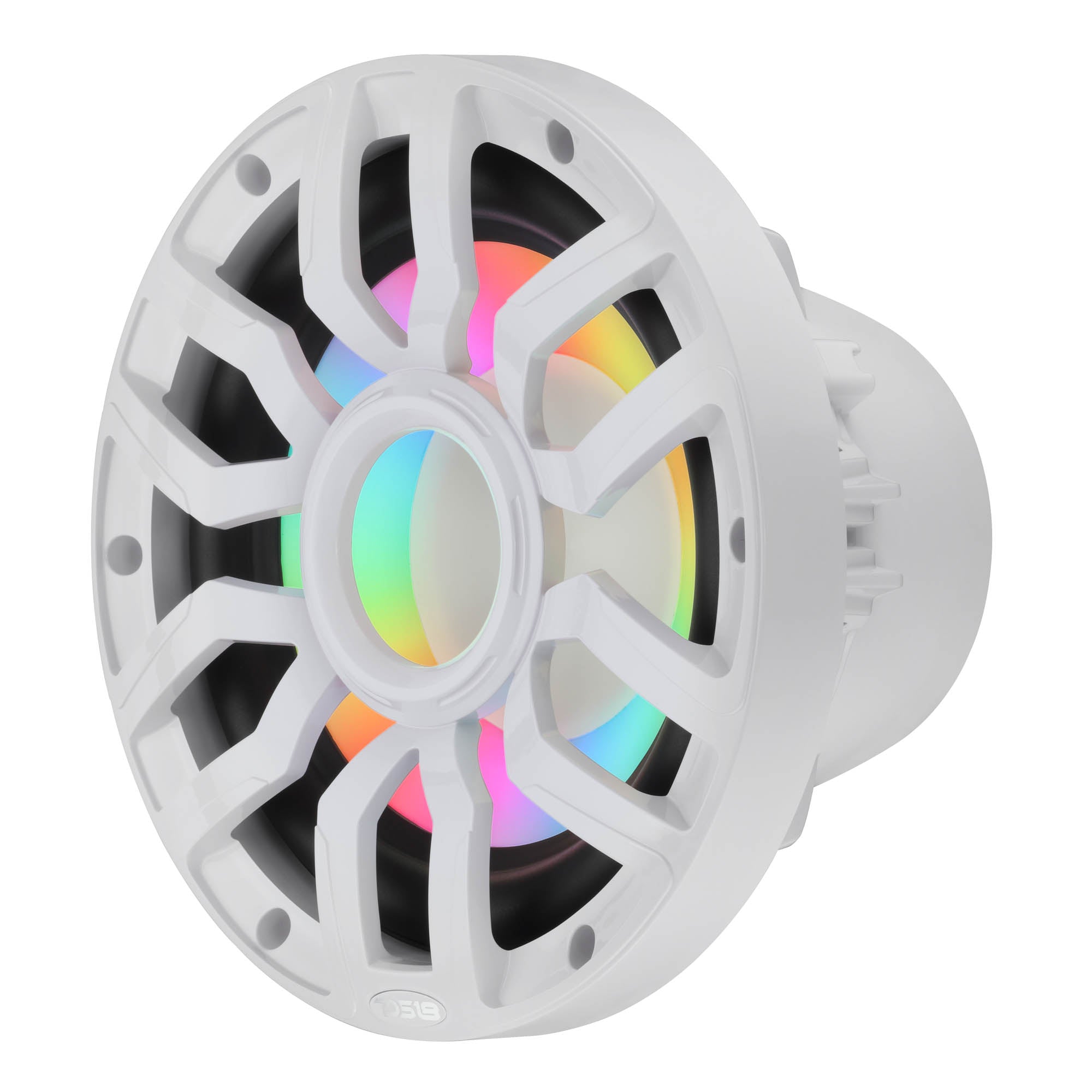 DS18 NXL-IQ10.2SUB/WH 10" NXL-iQ Marine Subwoofer with Digital LED Lights - 500W RMS 2-Ohm SVC, White - Image 3