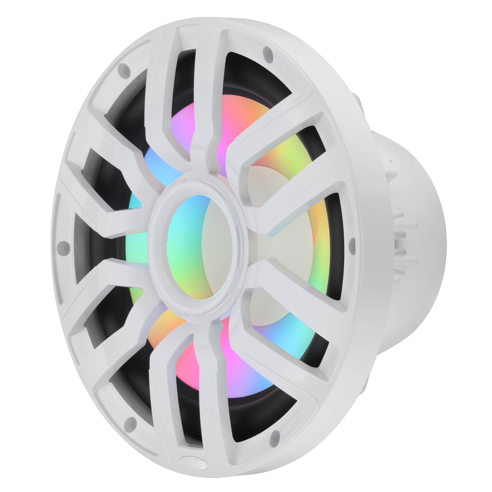 DS18 NXL-IQ12.2SUB/WH 12" NXL-iQ Marine Subwoofer with Digital LED Lights - 600W RMS 2-Ohm SVC, White - Image 3