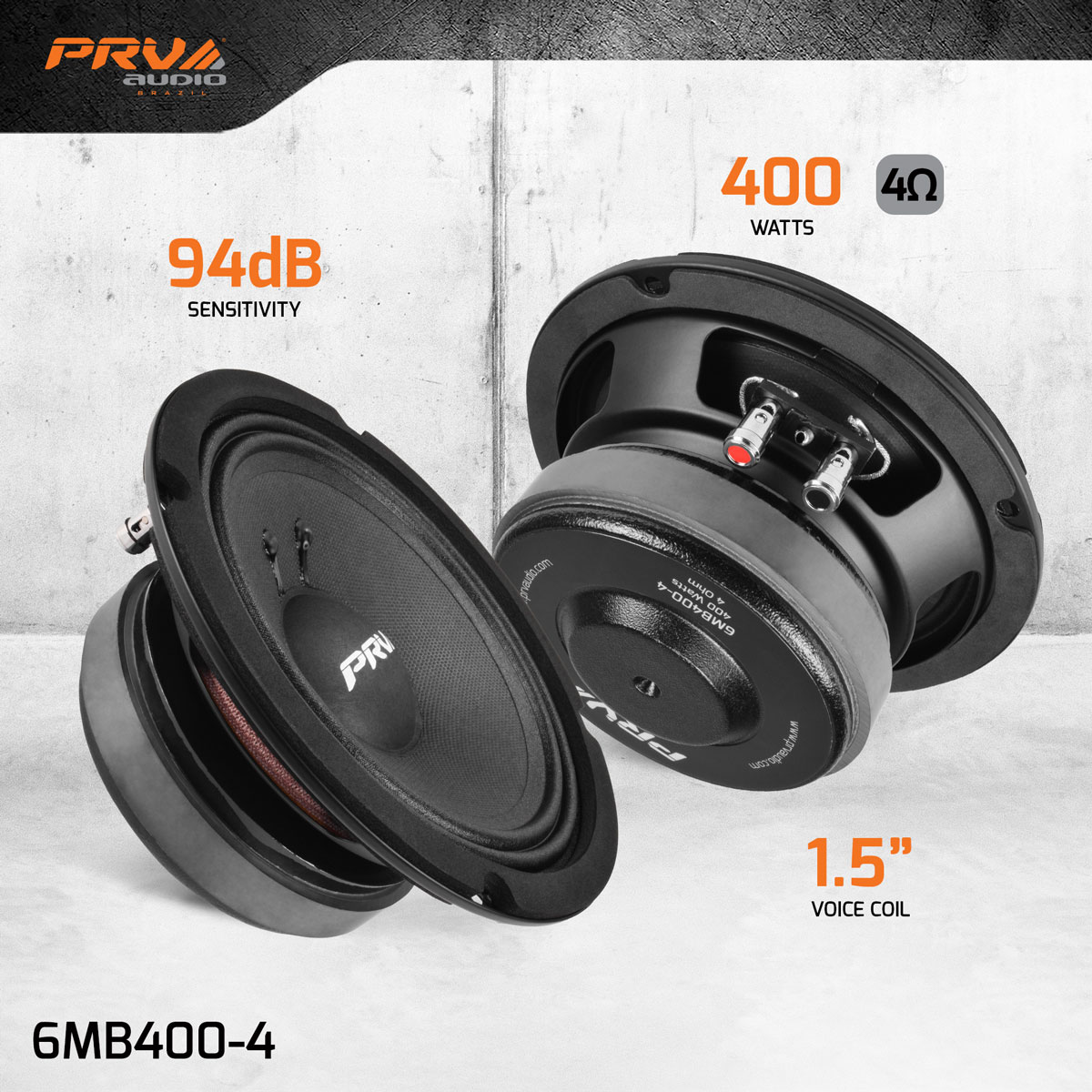 PRV 6.5 inch 4 Ohm MidBass Speaker PRV-6MB400-4 - Image 2