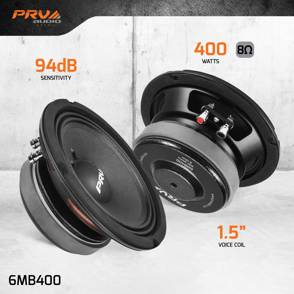 PRV 6.5 inch 8 Ohm MidBass Speaker PRV-6MB400 - Image 2