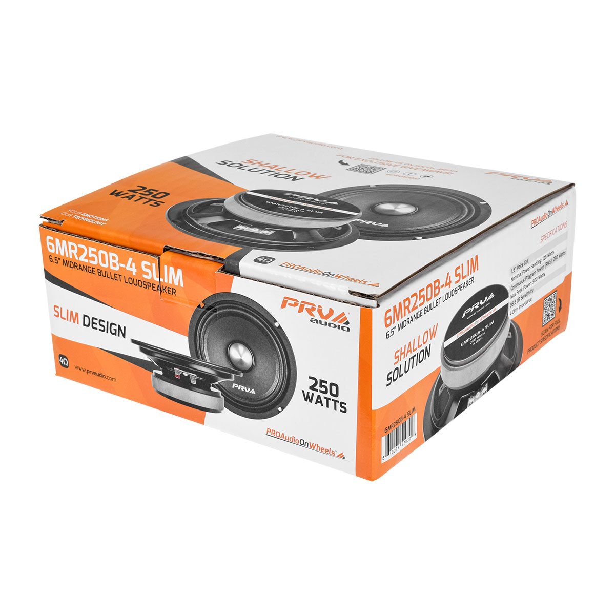 PRV 6.5 inch 4 Ohm SLIM Bullet Mid Range Speaker PRV-6MR250B-4SLIM - Image 8