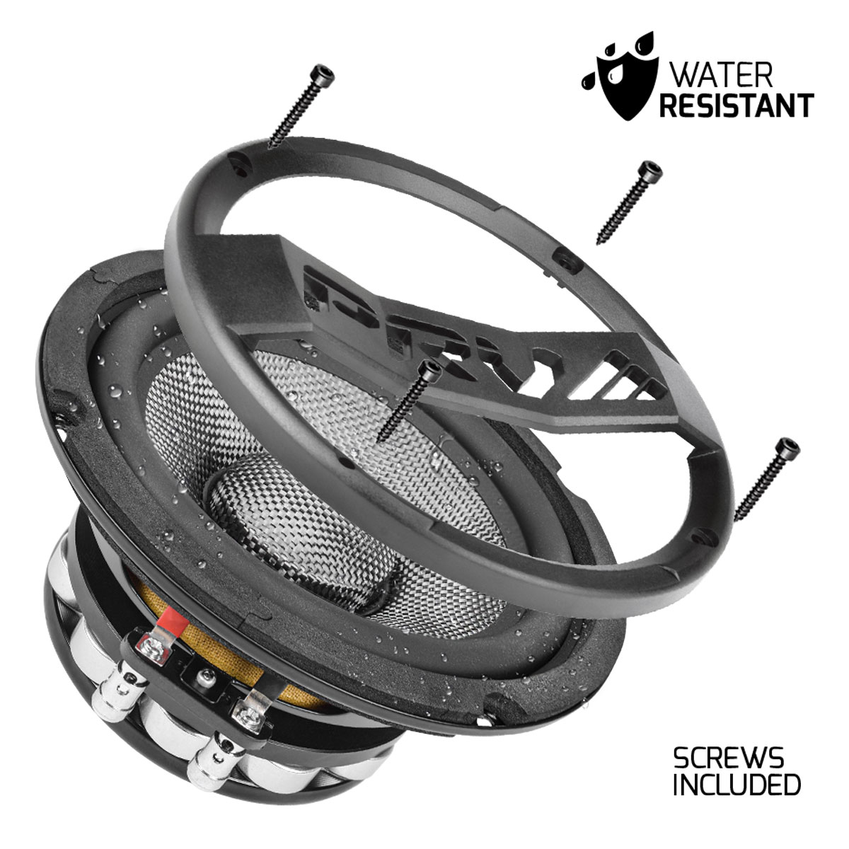 PRV 6.5 inch 4 Ohm Carbon Fiber Neodymium Mid Range Speakers PAIR PRV-6MR500CF-NDY-4 - Image 3