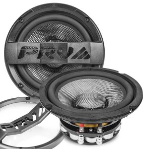 PRV 6.5 inch 4 Ohm Carbon Fiber Neodymium Mid Range Speakers PAIR PRV-6MR500CF-NDY-4