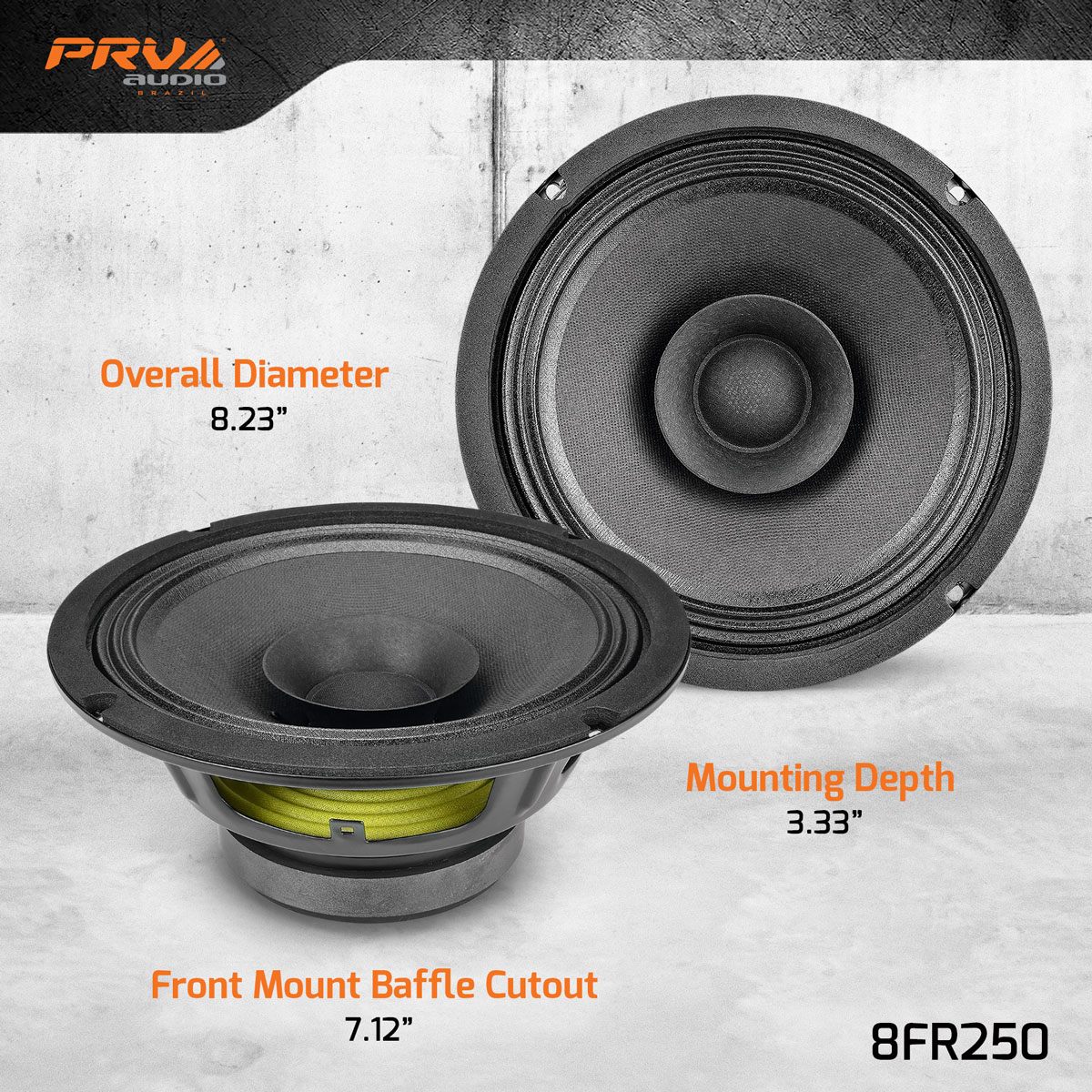 PRV 8 inch 8 Ohm Full Range Speaker PRV-8FR250 - Image 4