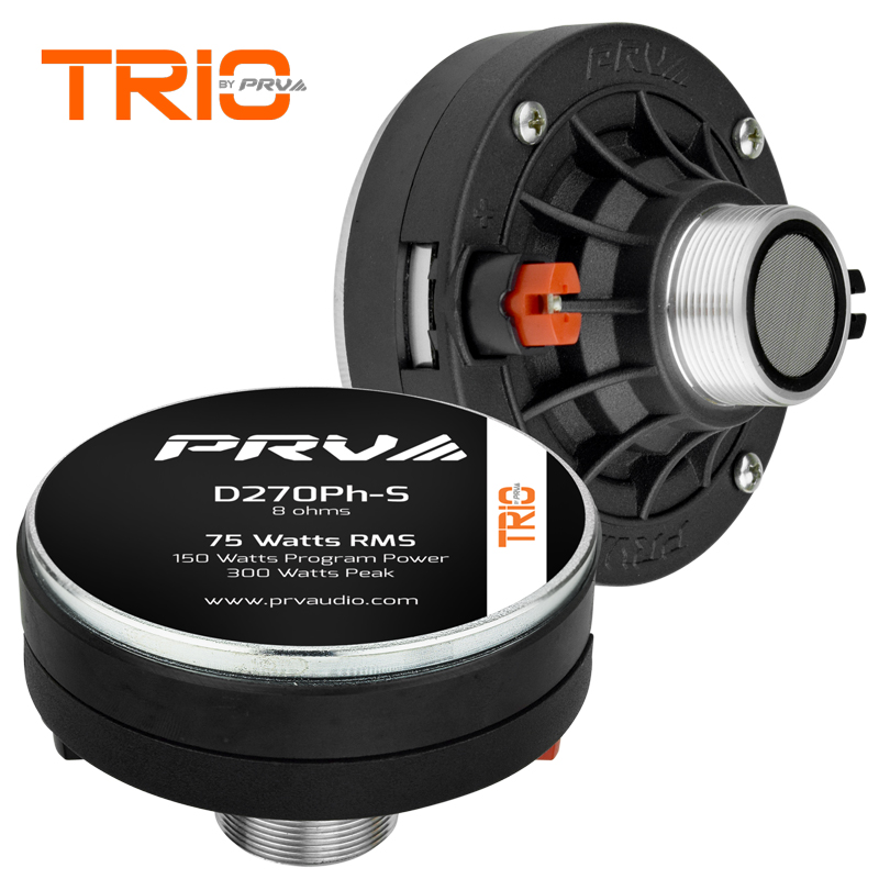PRV 1 inch Exit Phenolic Mid Range Compression Driver 8 Ohm PRV-D270Ph-S