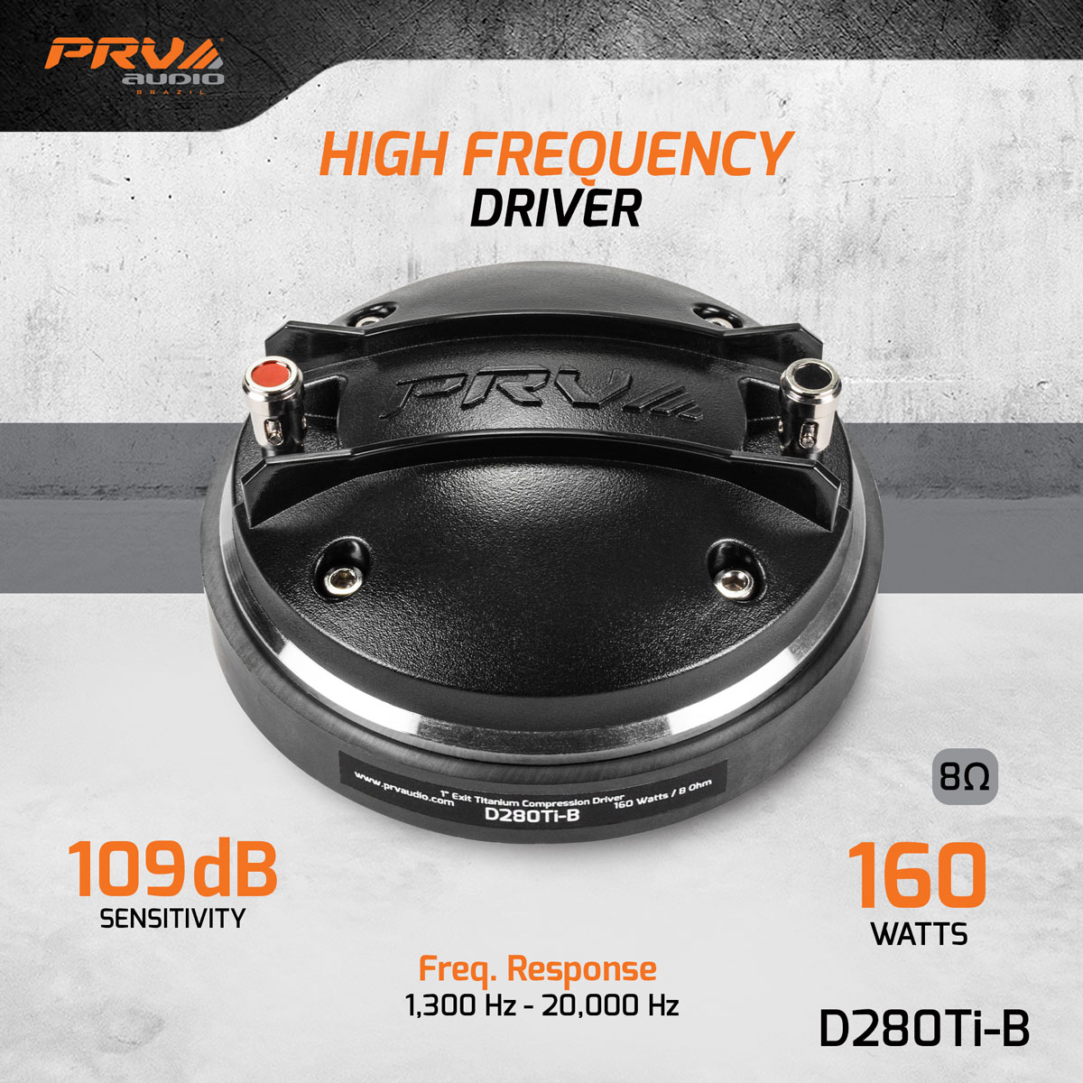 PRV 1 inch Exit Titanium Compression Driver Bolt-On 8 Ohm PRV-D280Ti-B - Image 2