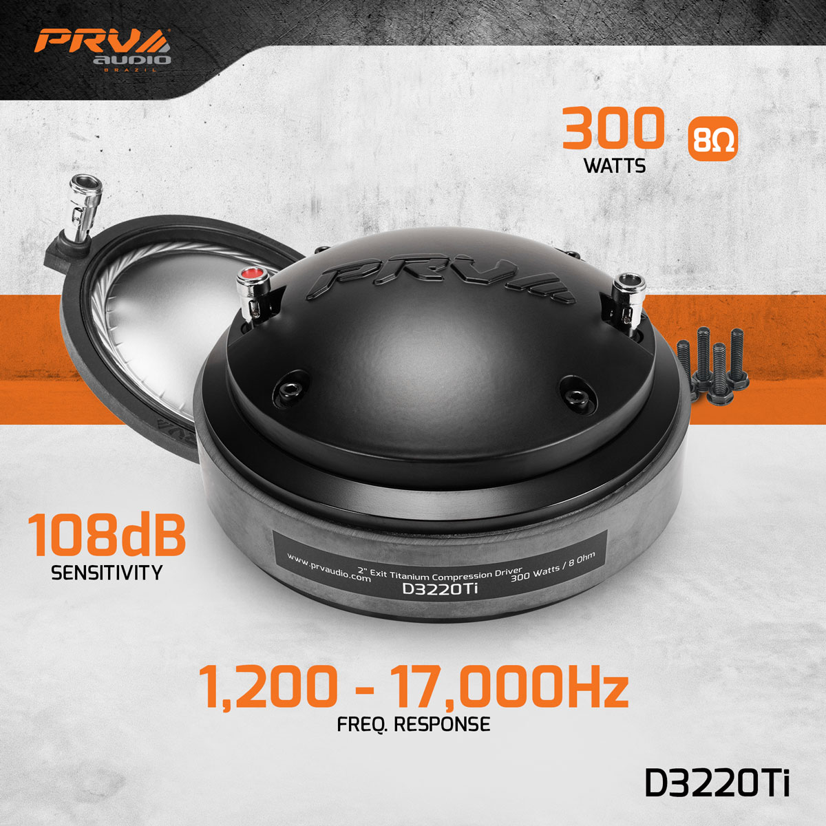 PRV 2 inch Exit Titanium Compression Driver 8 Ohm PRV-D3220Ti - Image 2