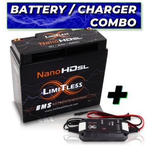 Nano -HD SL 12AH Motorcycle / Power sports Battery With 3.5A Battery Maintainer (BCI 20 Case)