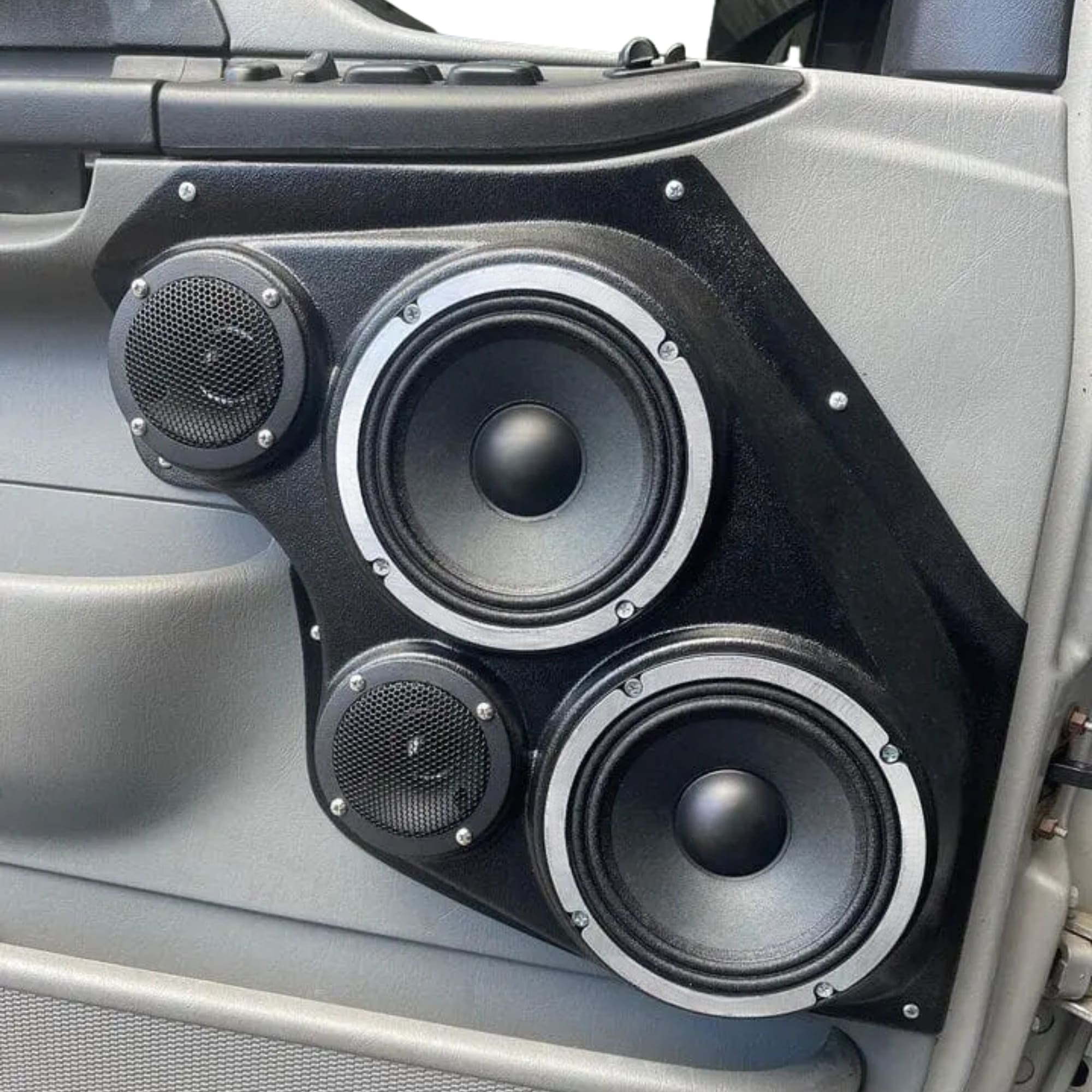 Dual 6.5" + Dual 3.5" Front Door Speaker Pods – 1999–2007 Ford Excursion & F-250 & F-350