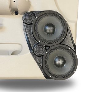 Dual 8" + Dual 2" Tweeter Front Door Speaker Pods – 2007–2009 Chevrolet Silverado & GMC Sierra – Lower Handle