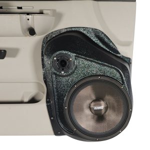 10" + 3.5" Front Door Speaker Pods – 2007–2009 Chevrolet Silverado & GMC Sierra – Lower Handle