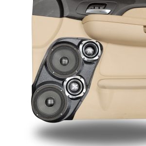 Dual 6.5" + Dual 4" Front Door Speaker Pods – 2007–2009 GM Fullsize Pickups • 2007–2009 GM Fullsize SUVs – Upper Handle