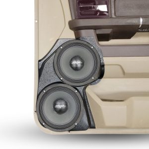 Dual 8" Front Door Speaker Pods – 2009–2018 Dodge Ram • 2019–2024 Dodge Ram Classic • 2019–2025 Dodge Ram 2500