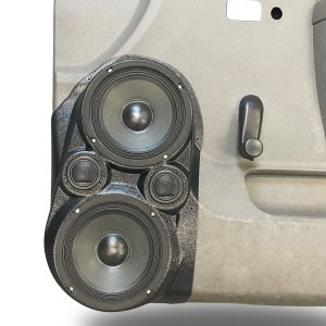 Dual 6.5" + Dual 2" Tweeter Front Door Speaker Pods – 2010–2013 Chevrolet Silverado & GMC Sierra – Lower Handle, Manual Windows